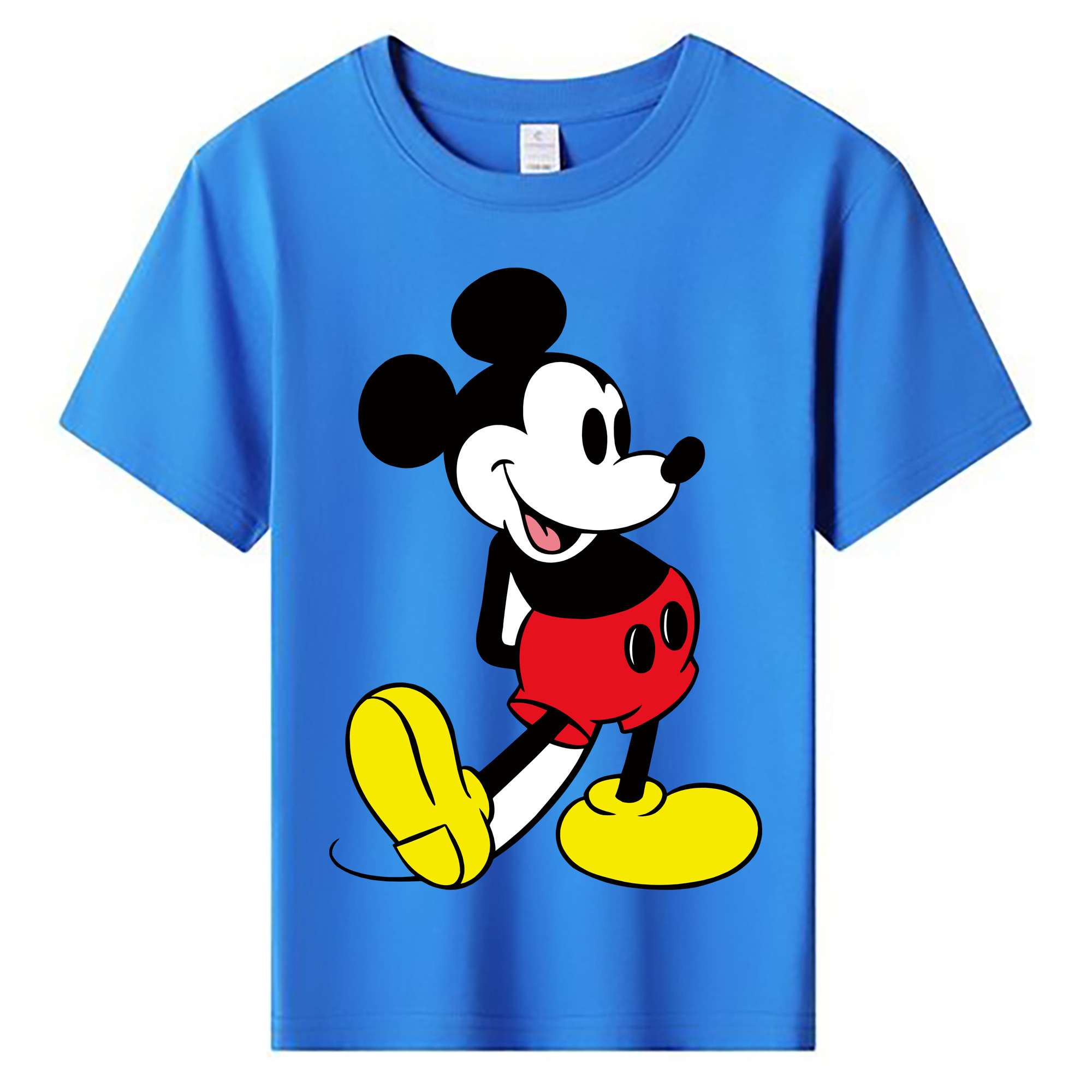 ミッキーマウス Mickey Mouse 綿100％キッズTシャツ（フロントプリント）